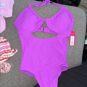 Xhilaration Purple Women's One Piece Swimsuit
